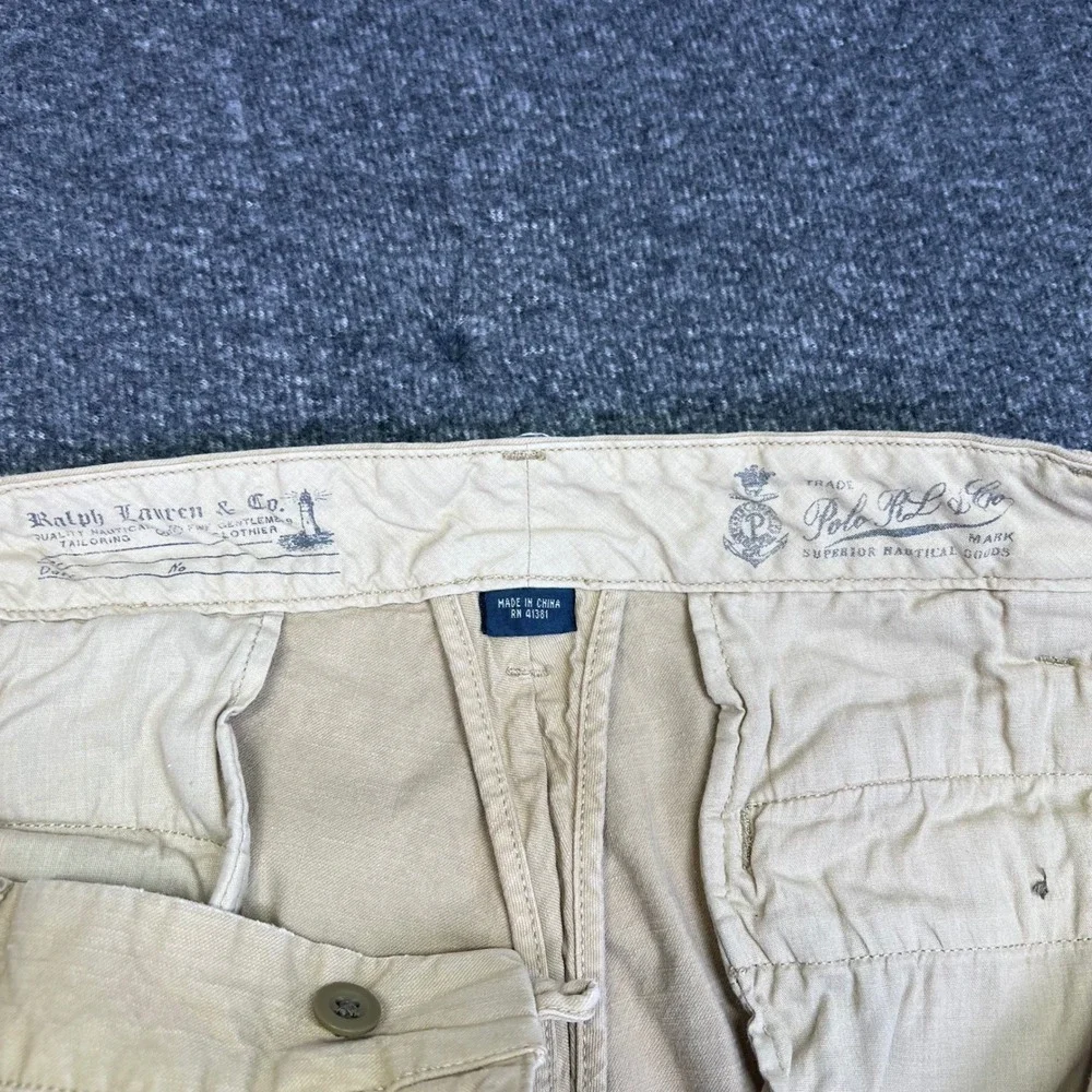 Polo Ralph Lauren Chinos Mens 40x28 Tan Slim GI Fit Casual Cotton Twill Pants